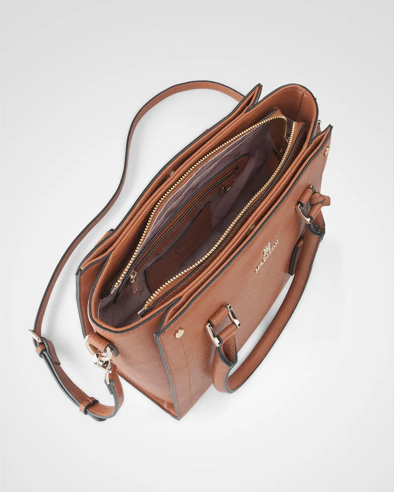 Angie Medium 3 Compartment Satchel Bag   Graphic Bag Strap