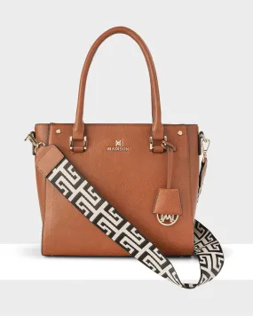 Angie Medium 3 Compartment Satchel Bag   Graphic Bag Strap