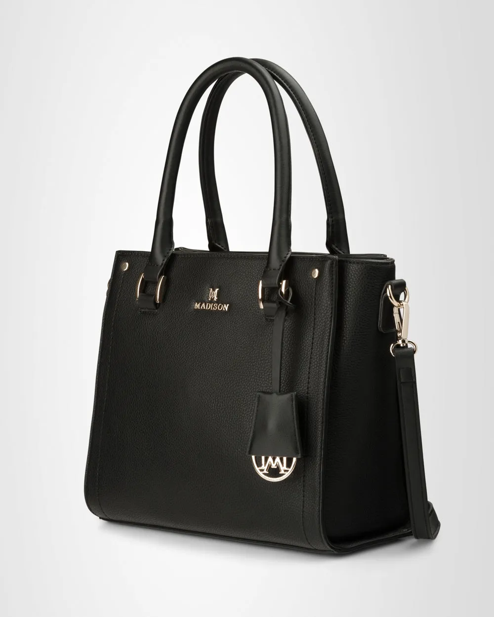 Angie Medium 3 Compartment Satchel Bag   Stripe Bag Strap
