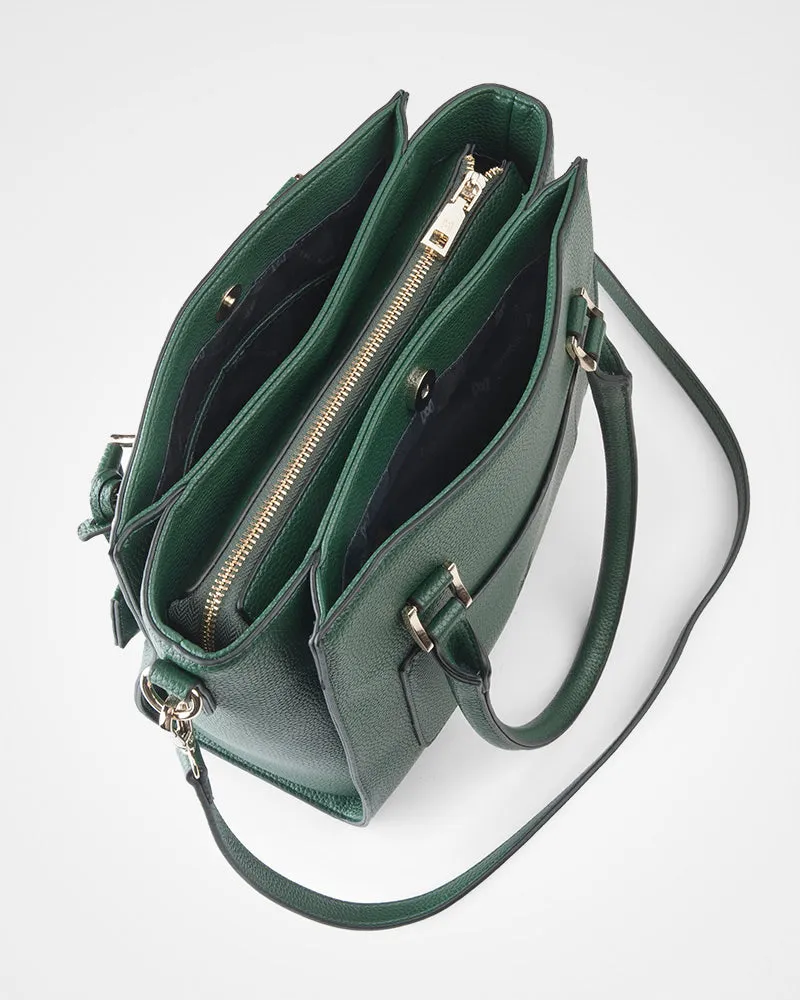 Angie Medium 3 Compartment Satchel Bag   Stripe Bag Strap