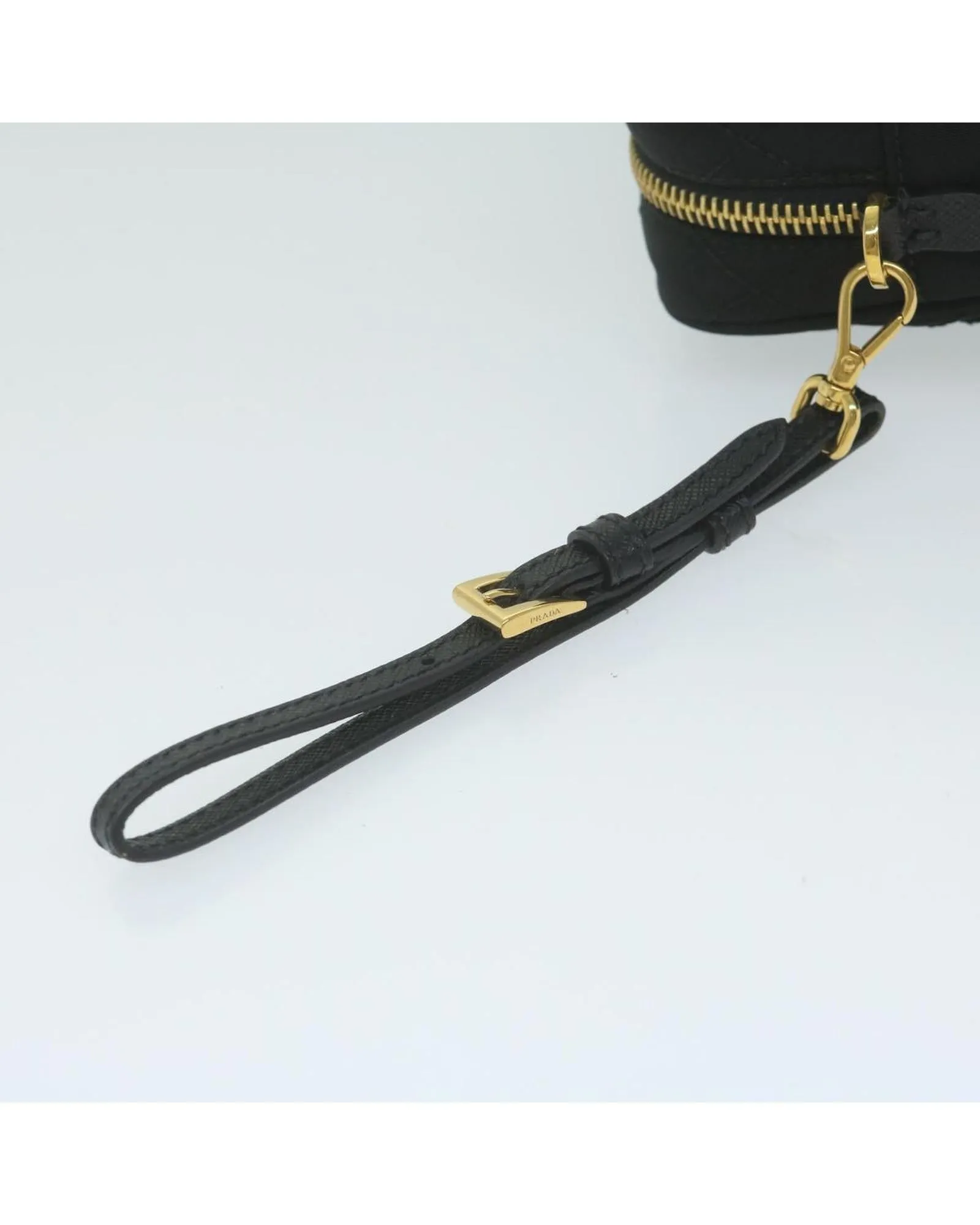 Black Nylon Embroidered Pouch with Guarantee Card - Made in Italy