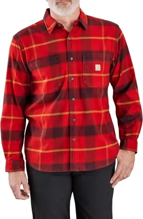 Carhartt Men's Rugged Flex Relaxed Fit Midweight Flannel Long-Sleeve Plaid Shirt