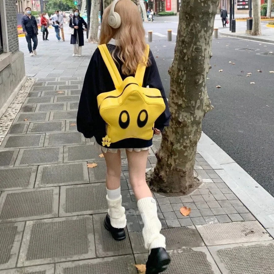 Cute Fun Big Eyes Star Shaped Waterproof Travel Party Bag Backpack