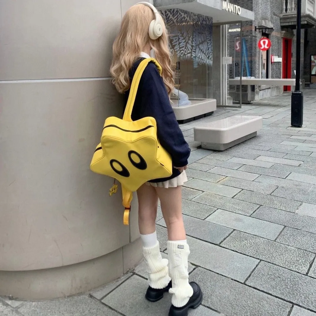 Cute Fun Big Eyes Star Shaped Waterproof Travel Party Bag Backpack