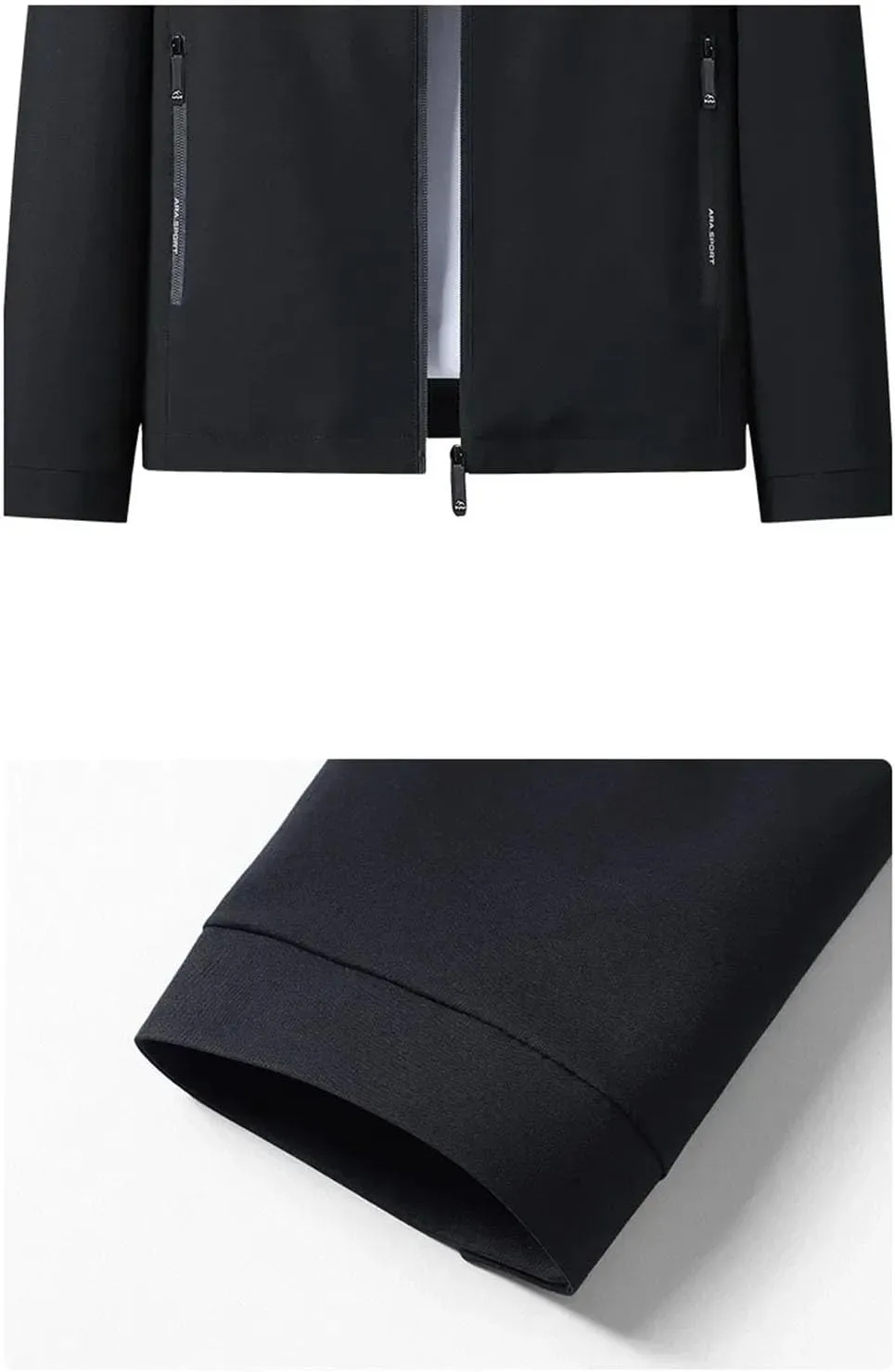 Disimlarl Mens Solid Color Outdoor Jackets Casual Lightweight Coat Business Casual Thin Zipper Overcoat