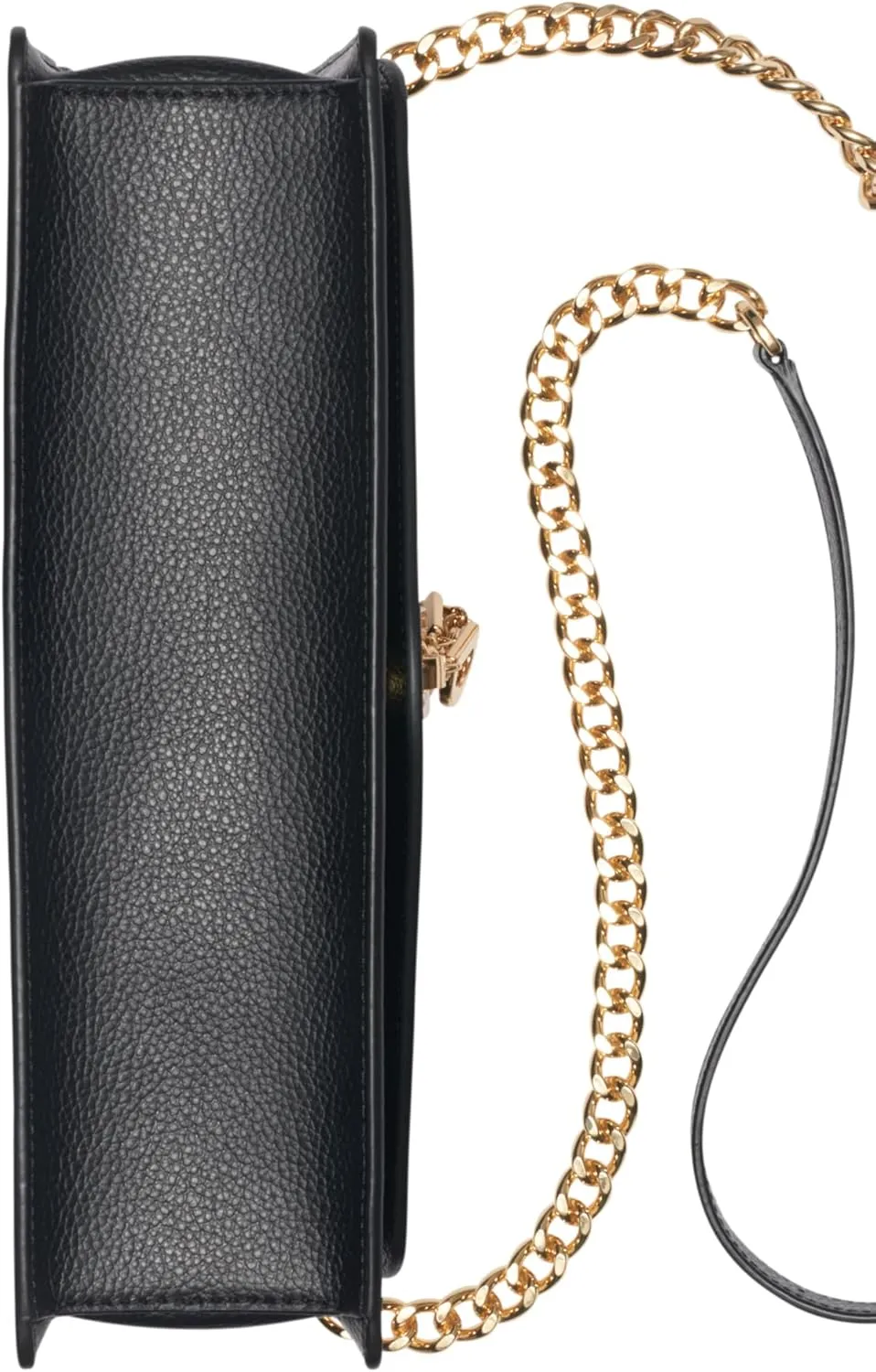 DKNY womens Elissa Leather Shoulder Bag with Logo Charm