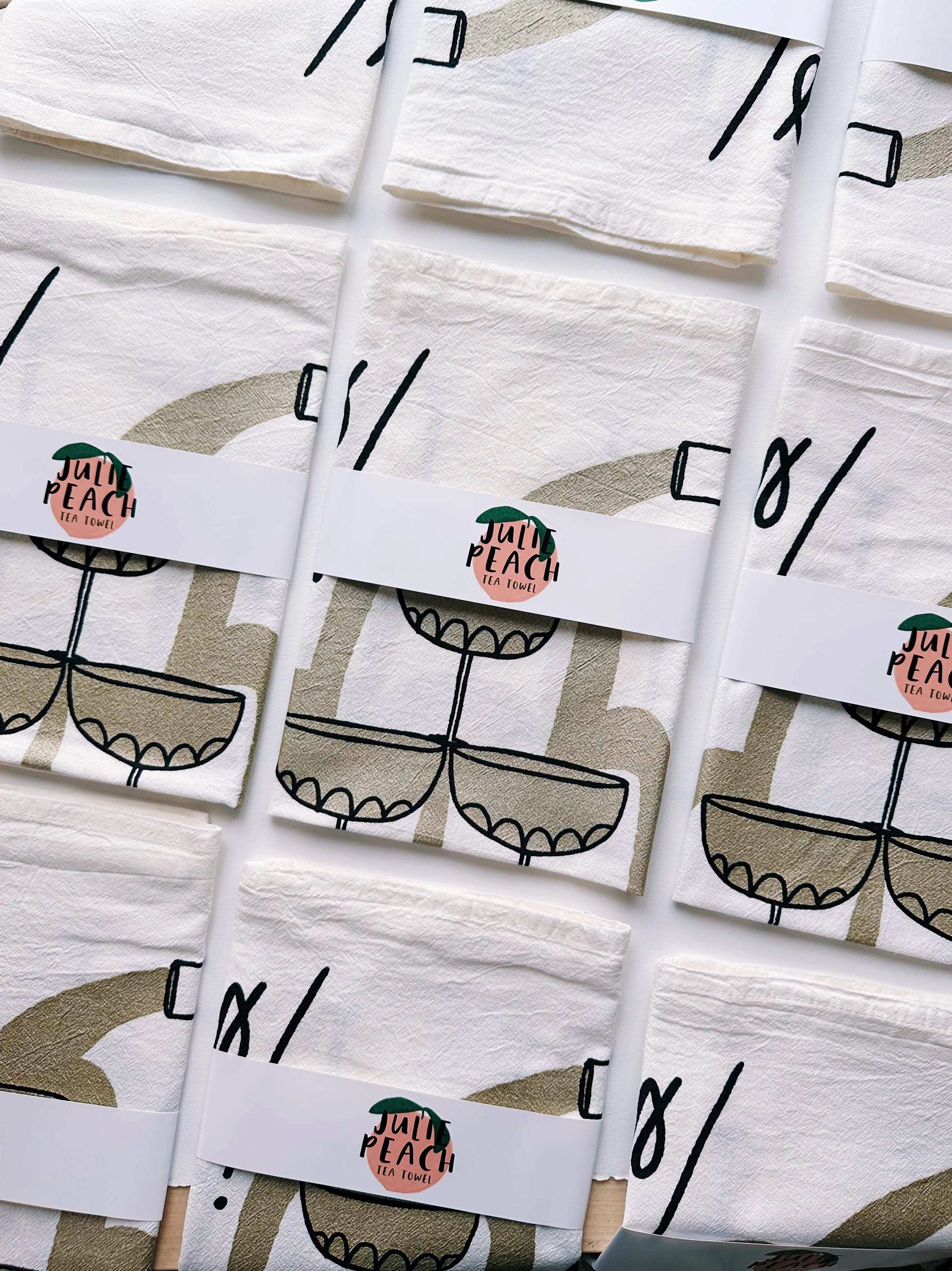 Glitter Champagne Tower Tea Towel
