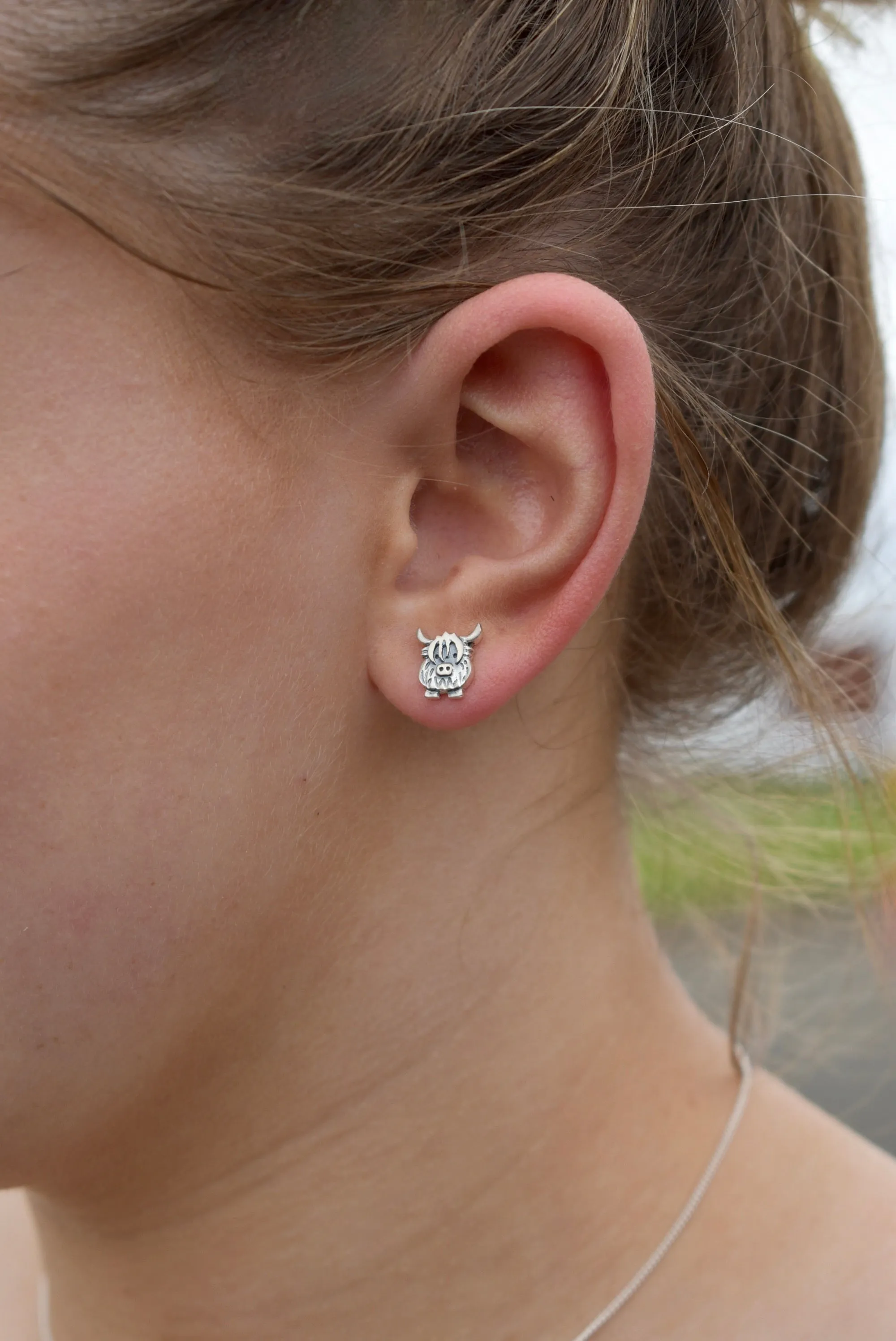 Highland Cow Small Stud Earrings