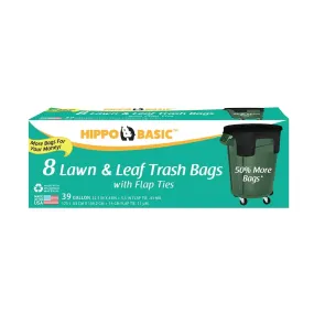 Hippo Sak Trash Bag with Flaps 8 ct  39 gal