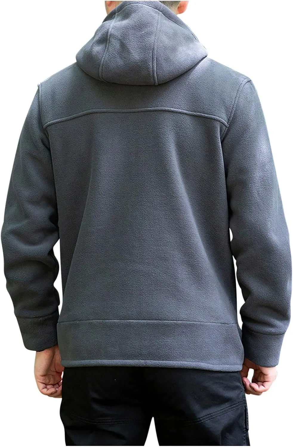 Hoodie Jacket for Men 2024 Fall Jacket Solid Color Zipper Jacket Fashion Mens Winter Coats Hiking Outdoors Outwear