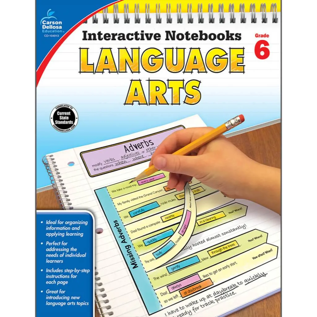 Interactive Notebooks: Language Arts Resource Book Grade 6
