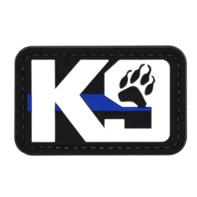 K9 Police Dog Patch Thin Blue Line/White