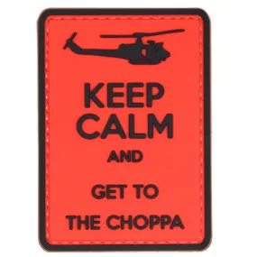 Keep Calm and Get To The Choppa Patch Red/Black