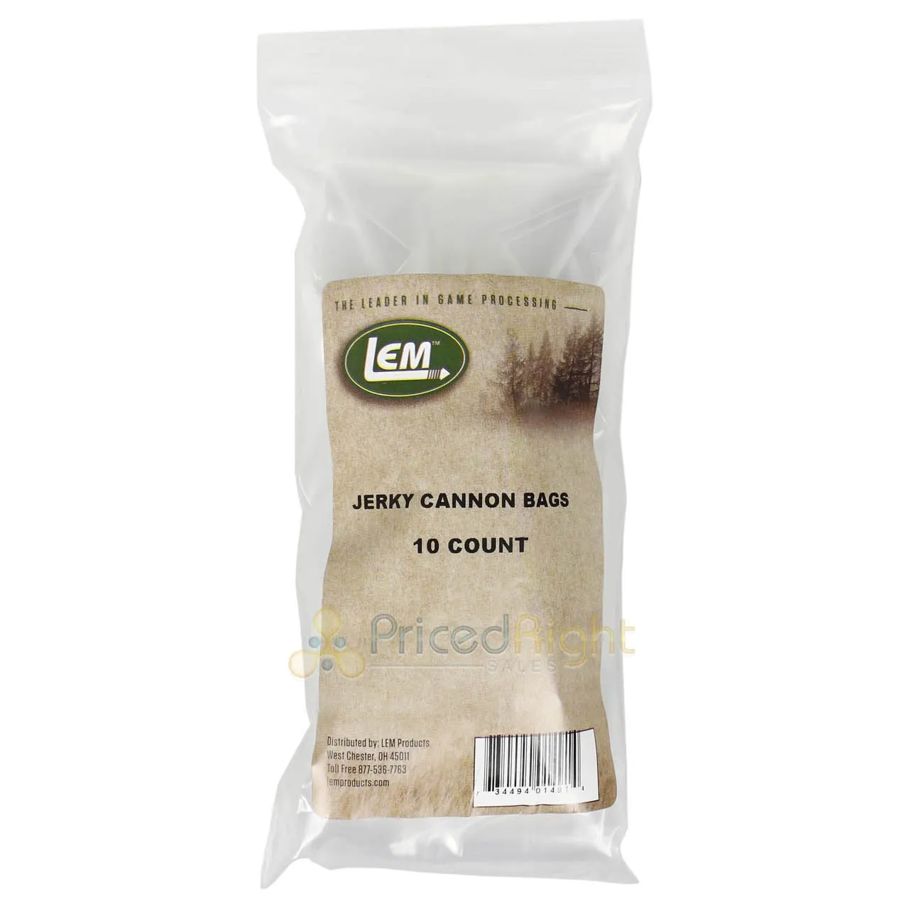 LEM 2" x 16" Jerky Cannon Bags for Jerky Making Disposable Plastic 10 Count 1491