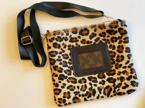 Medium Crossbody in Leopard - Patch in Black