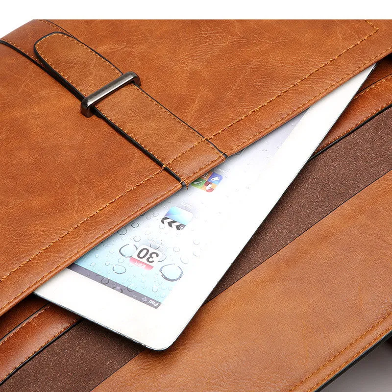 Men's Leather Briefcase For 14 Inch Laptop And A4 Documents