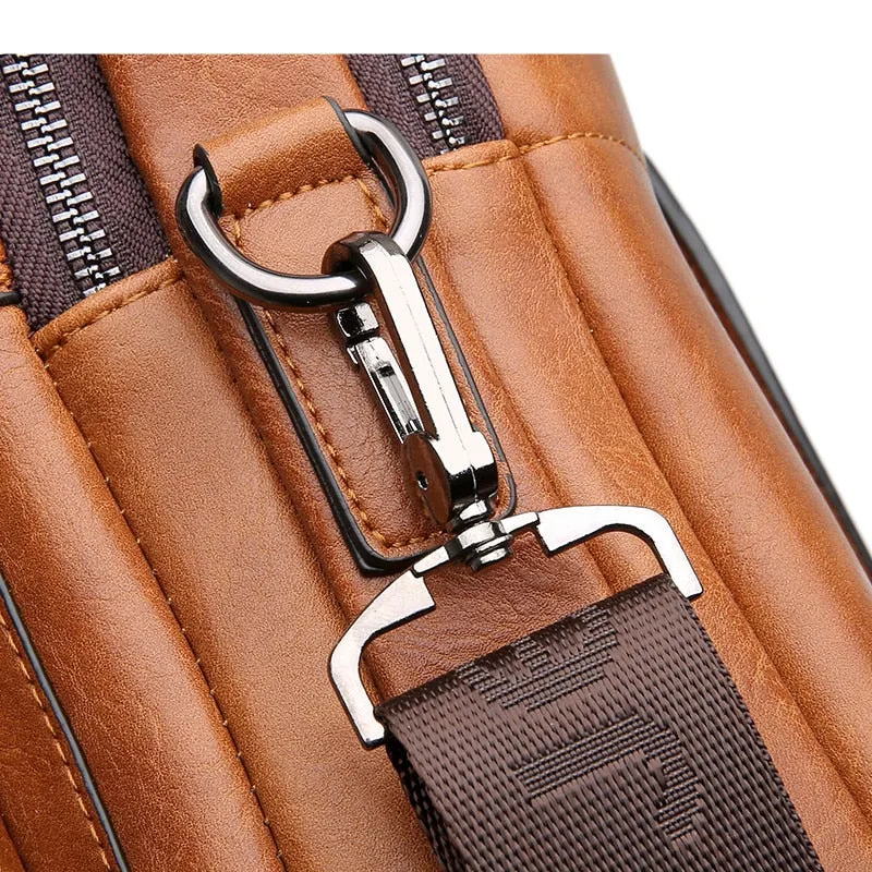 Men's Leather Briefcase For 14 Inch Laptop And A4 Documents