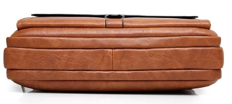 Men's Leather Briefcase For 14 Inch Laptop And A4 Documents