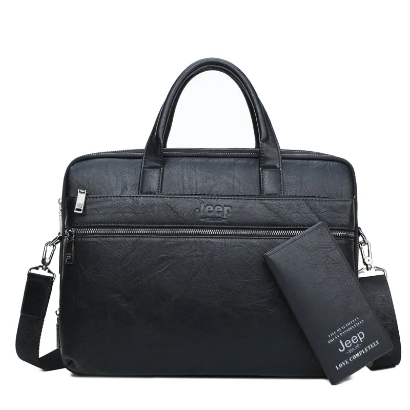 Men's Leather Briefcase For 14 Inches Laptop
