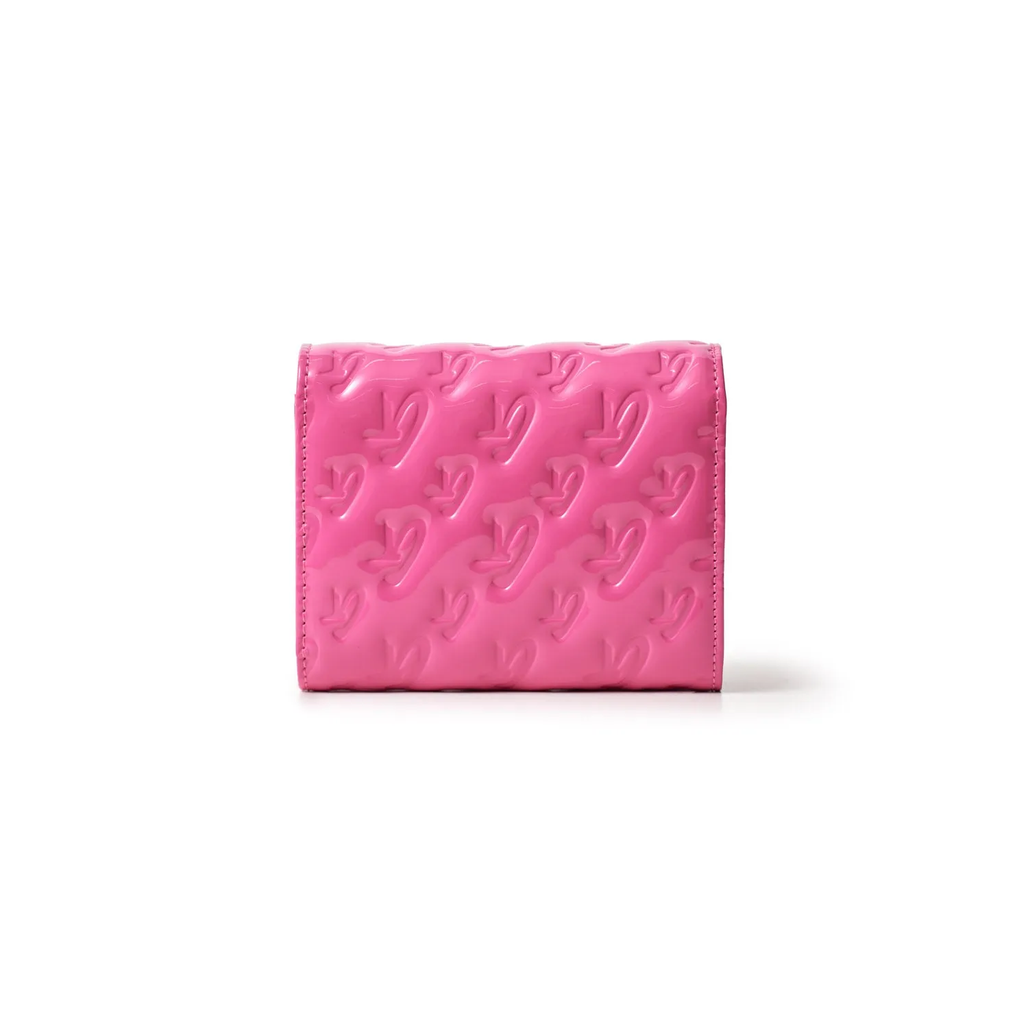 MONOGRAM GOLD COMPACT WOC - MIRROR HOT PINK