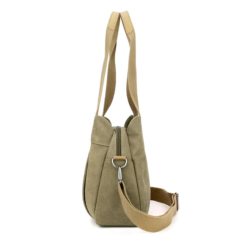 New Women's Canvas Shoulder Bag – Stylish Crossbody and Top-Handle Tote for Everyday Use