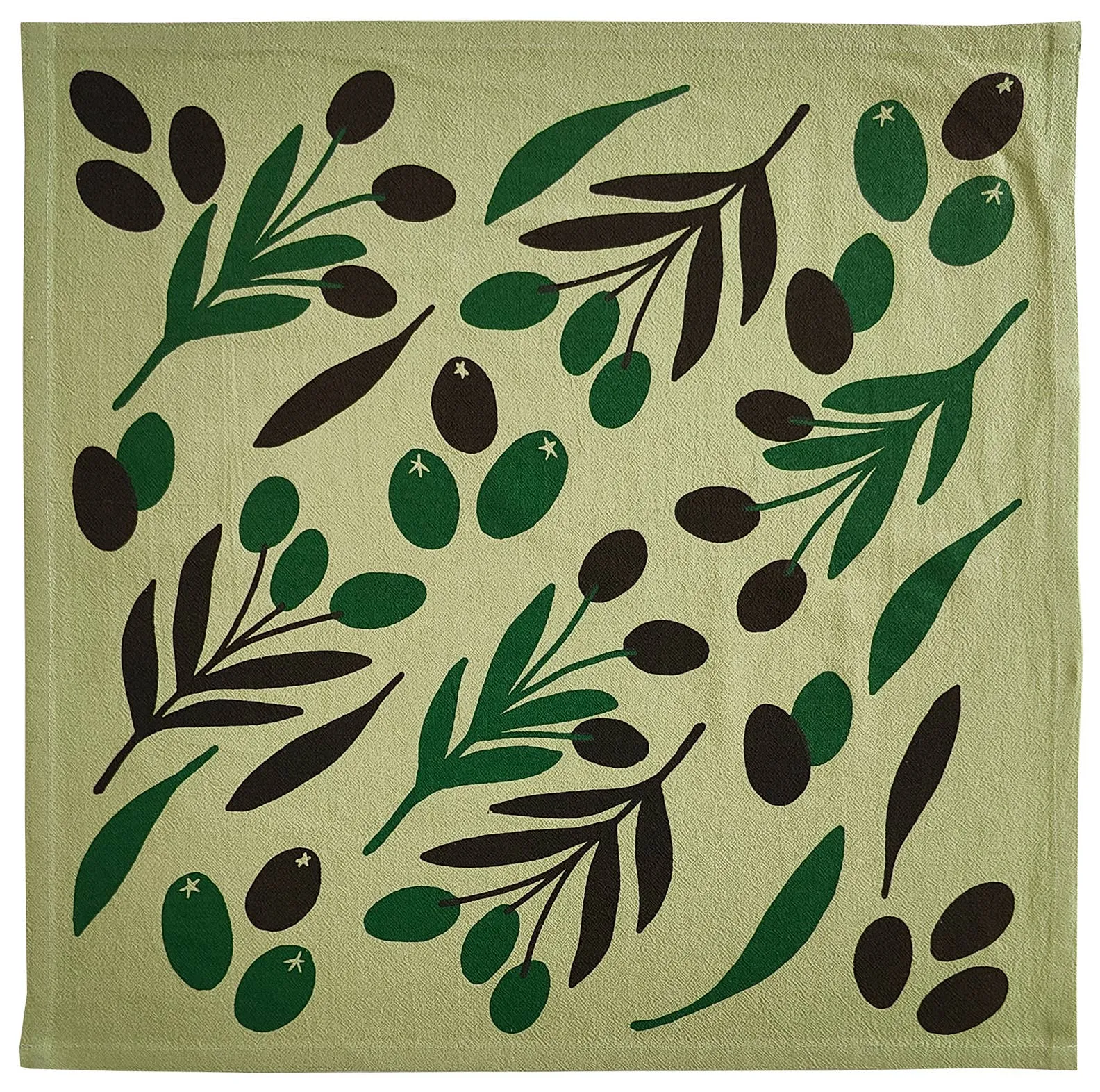 Olive Toss Sage Green Tea Towel