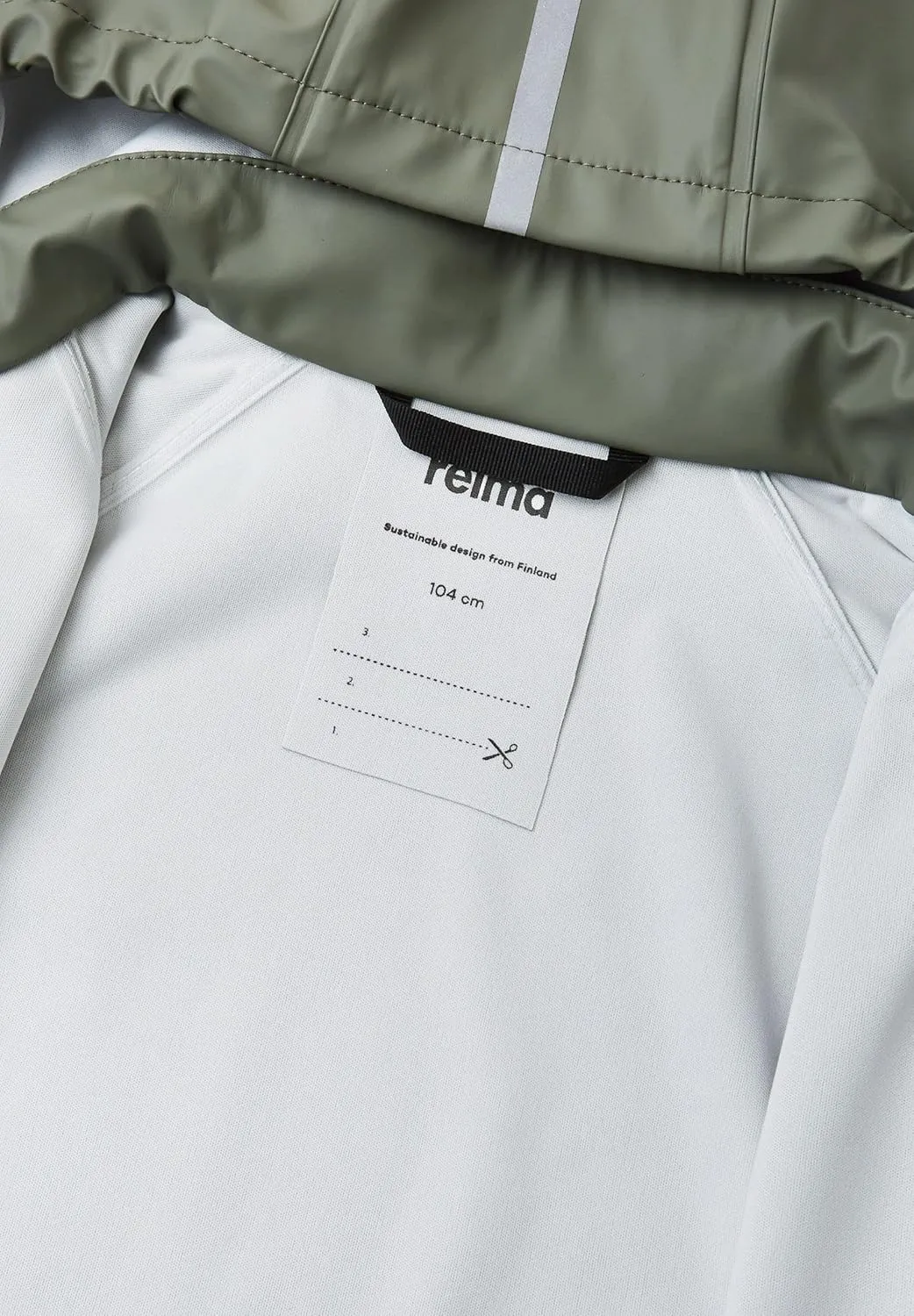 Reima Lampi Kids Waterproof Hooded Rain Jacket Lightweight Windproof Outdoor Coat for Kids