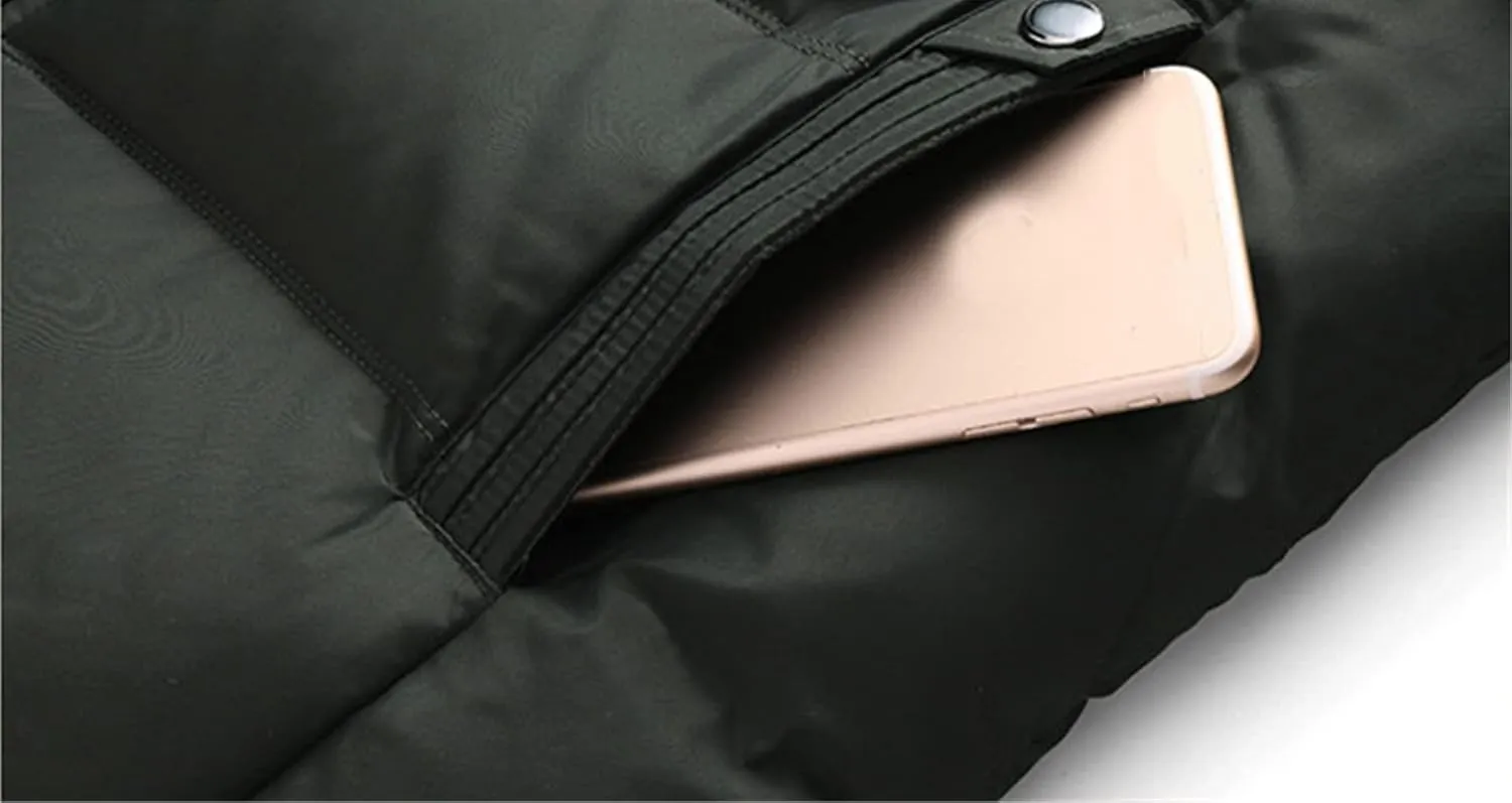 SaoBiiu Winter Men Hooded Jacket Casual Thick Casual Parka Windbreaker Warm Men's Clothing Outwear