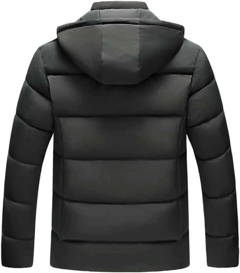 SaoBiiu Winter Men Hooded Jacket Casual Thick Casual Parka Windbreaker Warm Men's Clothing Outwear
