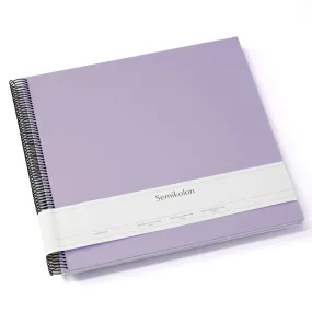Semikolon Spiral Economy Album Large - Lilac Silk, Cream Pages