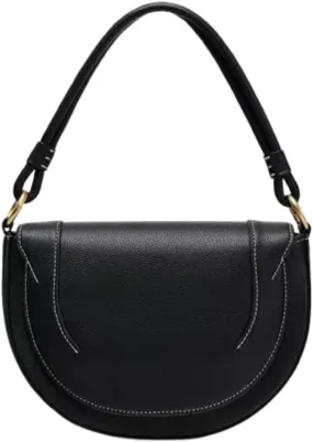 Slouchy PU Leather Crescent Hobo Bags Women Trendy Saddle Crossbody Purse Satchels Shoulder Bag Top-handle Tote Handbag