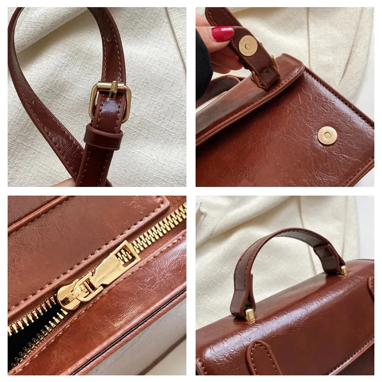 UAKISS  -  Vintage Women handbag small female shoulder bag pu leather ladies Totes girl messenger bags bolsas femininas brown satchels