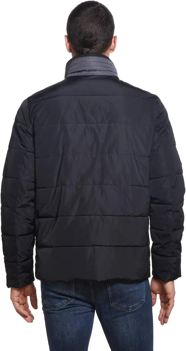 Weatherproof Hooded Puffer Jacket for Men - Water Resistant Bubble Coat for Men | Puffy Alternative Down Jacket
