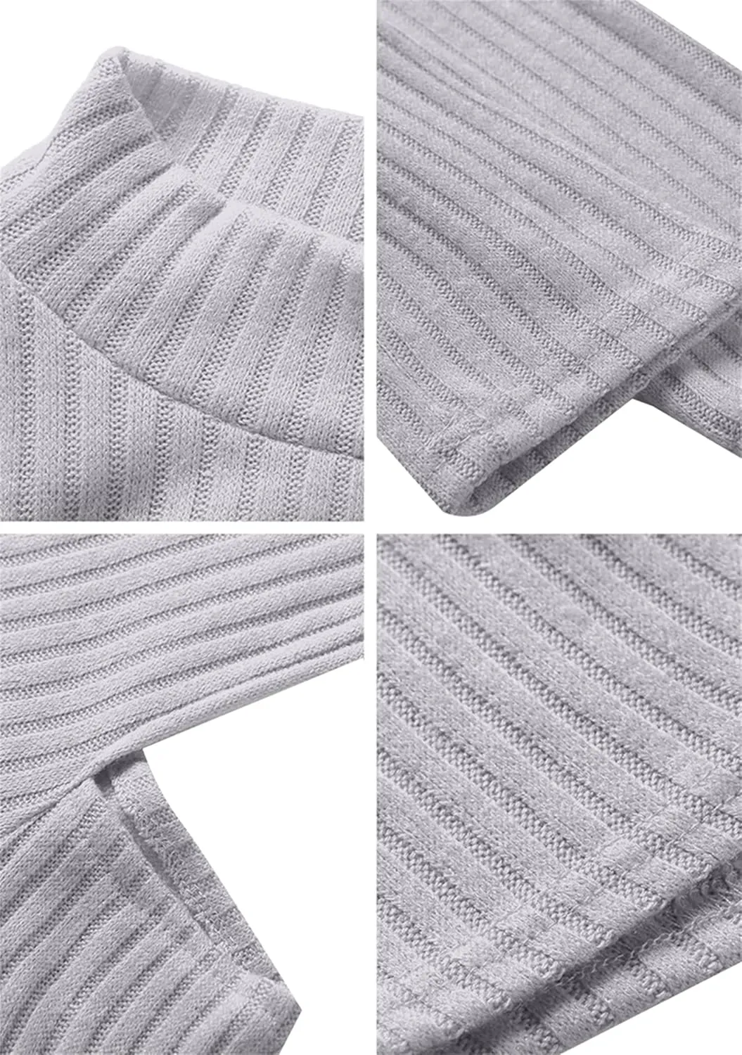 YMING Womens Fall Casual Cold Shoulder Sweater Casual Mock Neck Kitted Pullover Jumper Tops