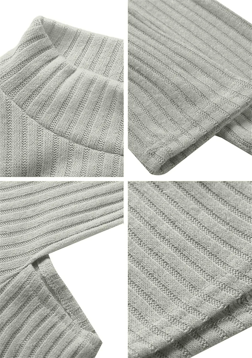 YMING Womens Fall Casual Cold Shoulder Sweater Casual Mock Neck Kitted Pullover Jumper Tops